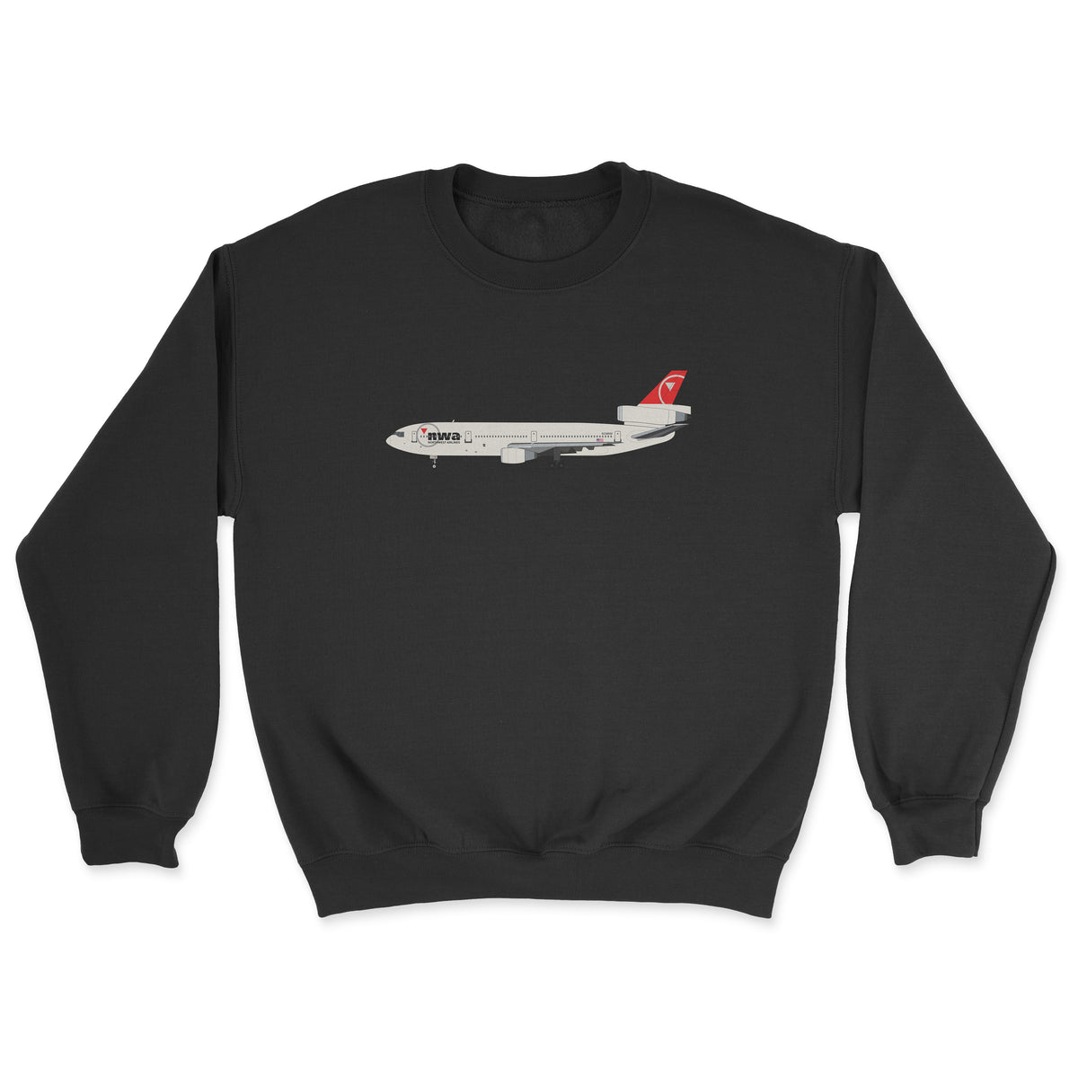 Northwest Airlines Mcdonnell Douglas DC-10 Unisex Sweatshirt - Black