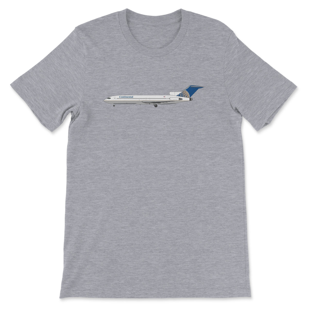 Continental Airlines Boeing 727 Unisex T-Shirt - Athletic Heather