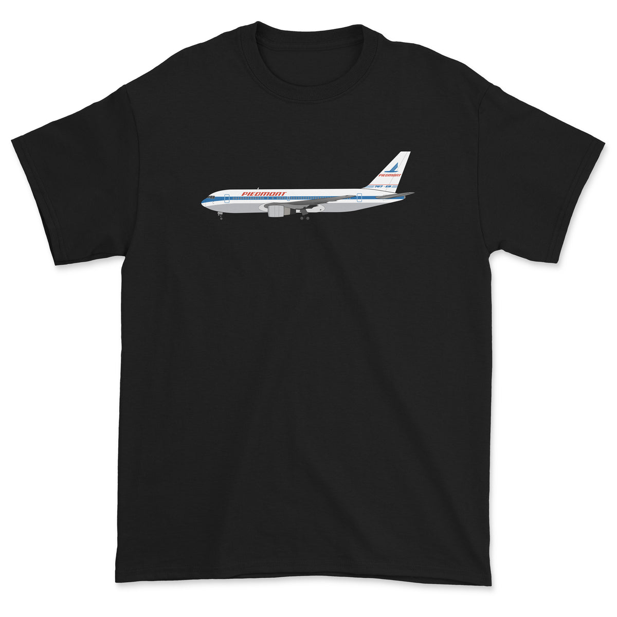 Piedmont Airlines Boeing 767 Unisex T-Shirt - Black