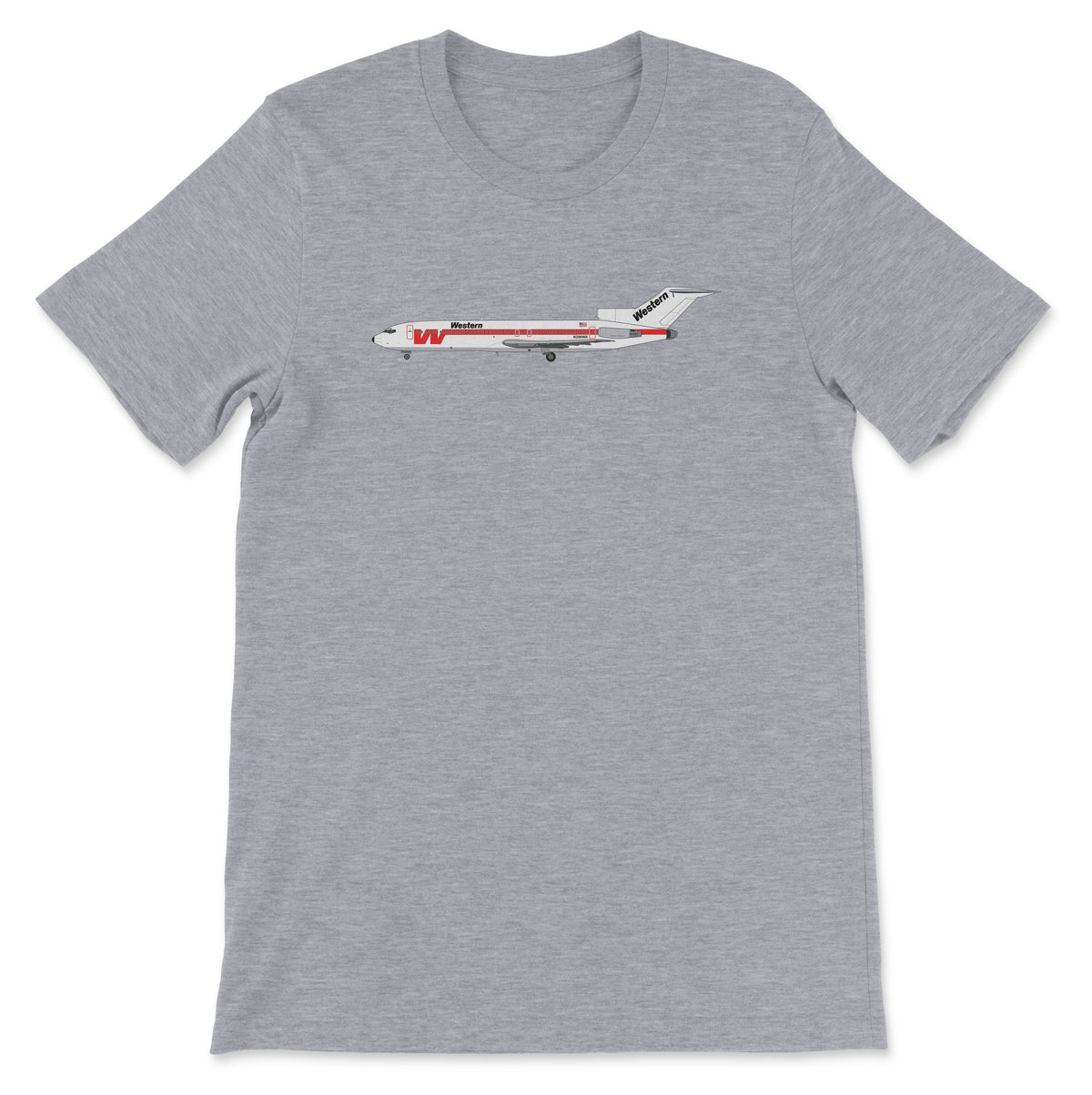 Western Airlines Boeing 727 Unisex T-Shirt - Athletic Heather