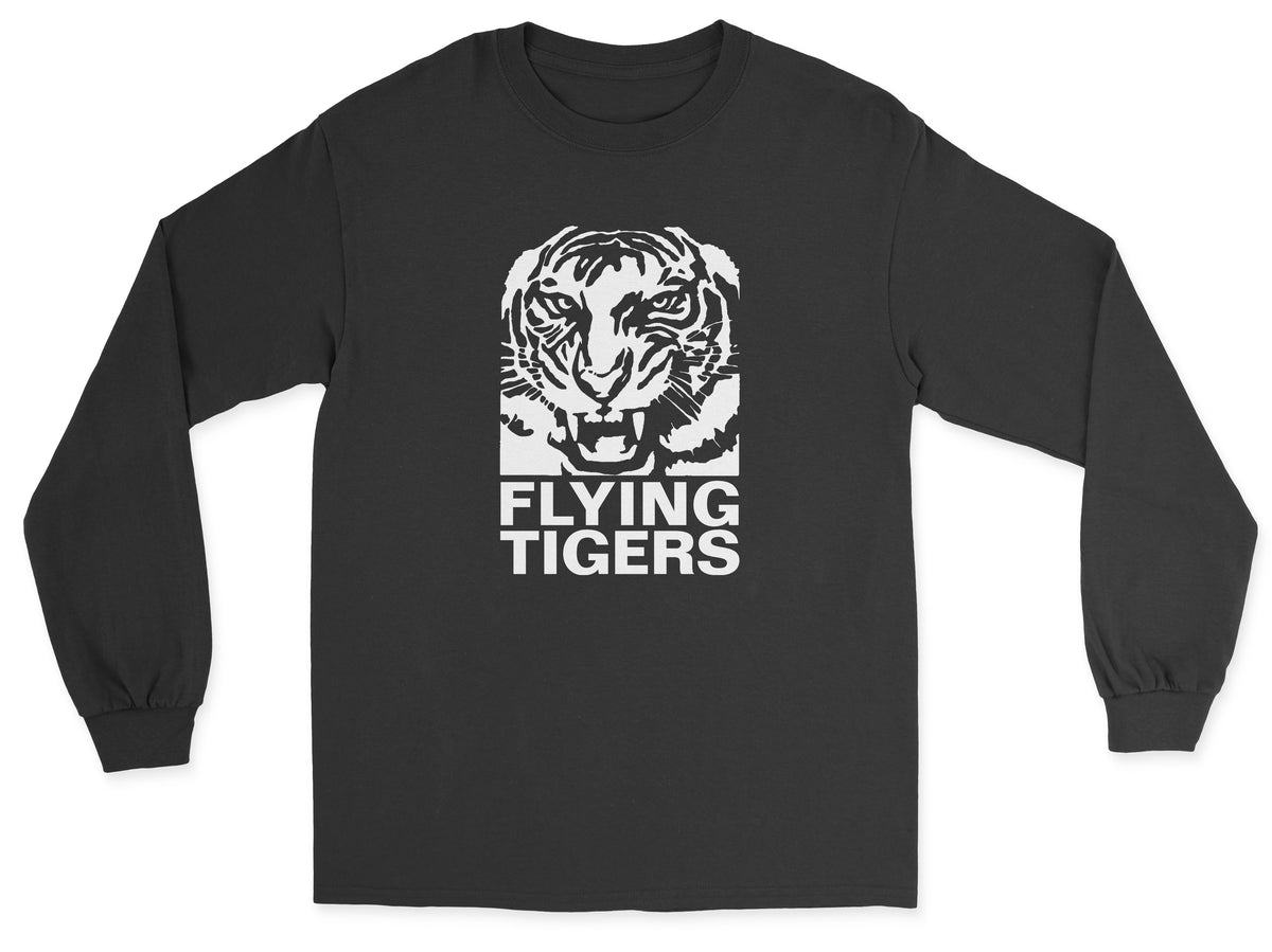 Flying Tigers Unisex Long Sleeve T-Shirt - Black