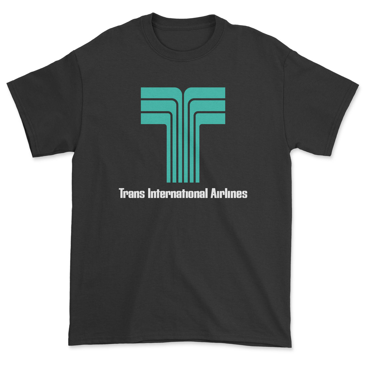 Trans International Airlines TIA Unisex T-Shirt - Black