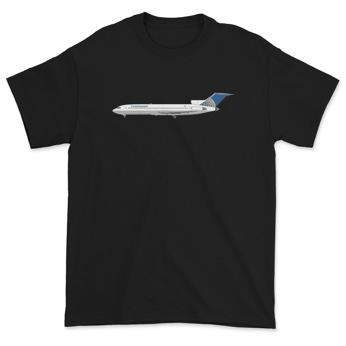 Continental Airlines Boeing 727 Unisex T-Shirt - Black
