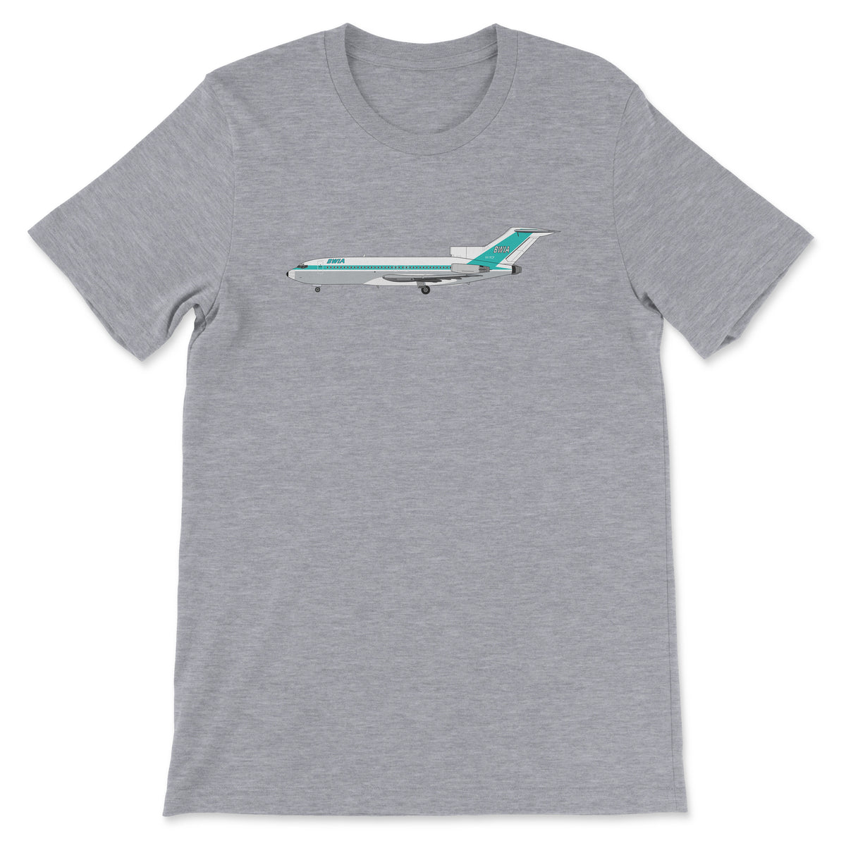 BWIA West Indies Airways Boeing 727 Unisex T-Shirt - Athletic Heather