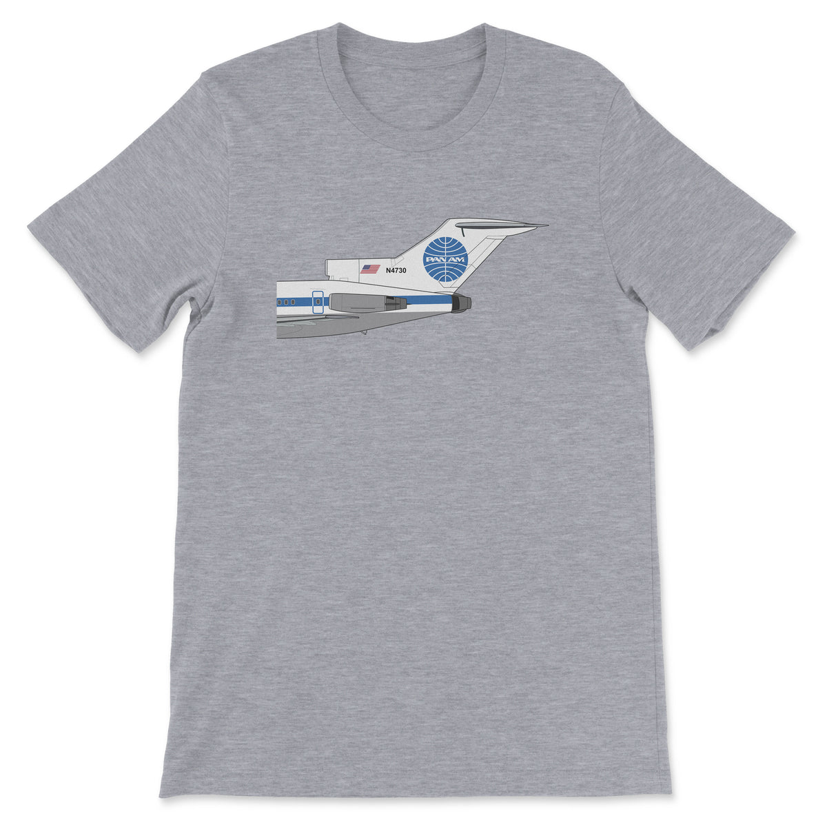 Pan Am Boeing 727 Tail Section Unisex T-Shirt - Athletic Heather