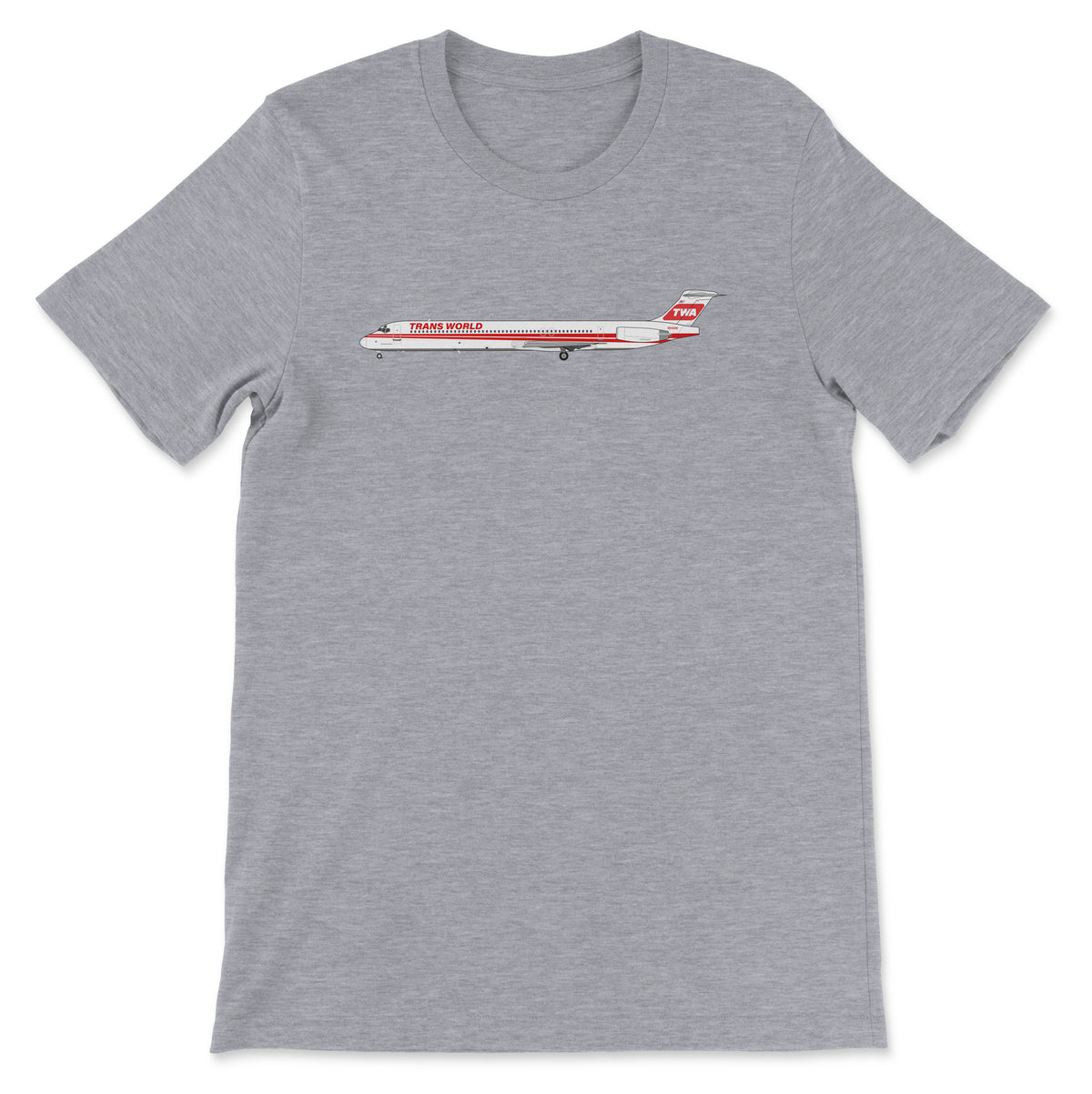 TWA Mcdonnell Douglas MD-80 Unisex T-Shirt - Athletic Heather