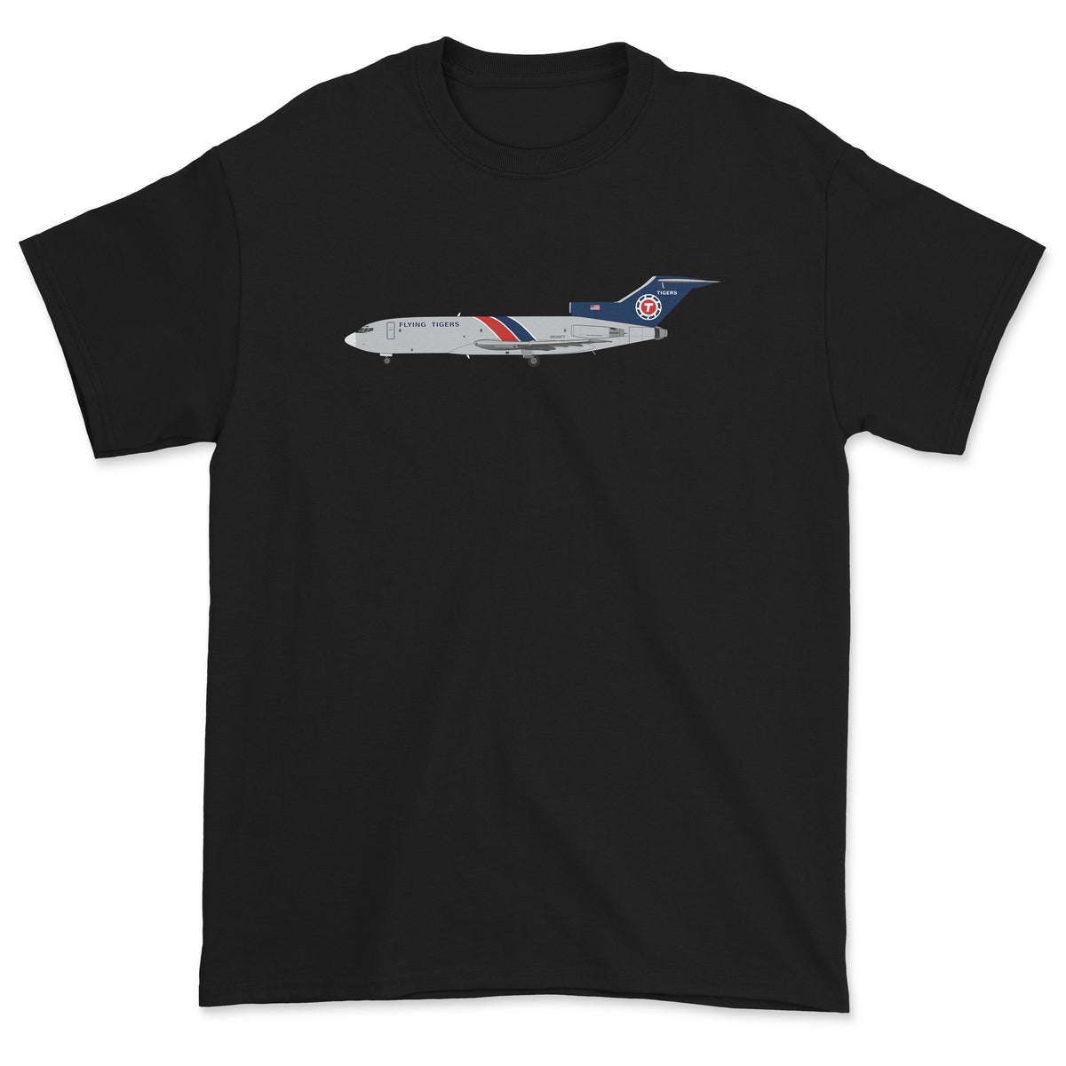 Flying Tigers Boeing 727 Unisex T-Shirt - Black