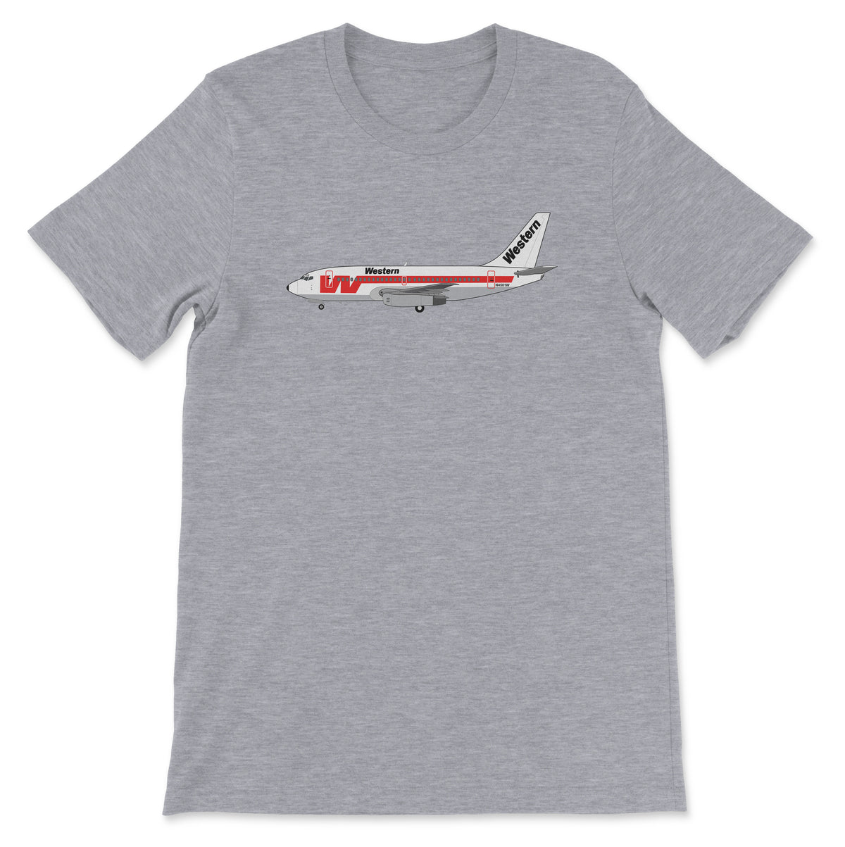 Western Airlines Boeing 737 Unisex T-Shirt - Athletic Heather