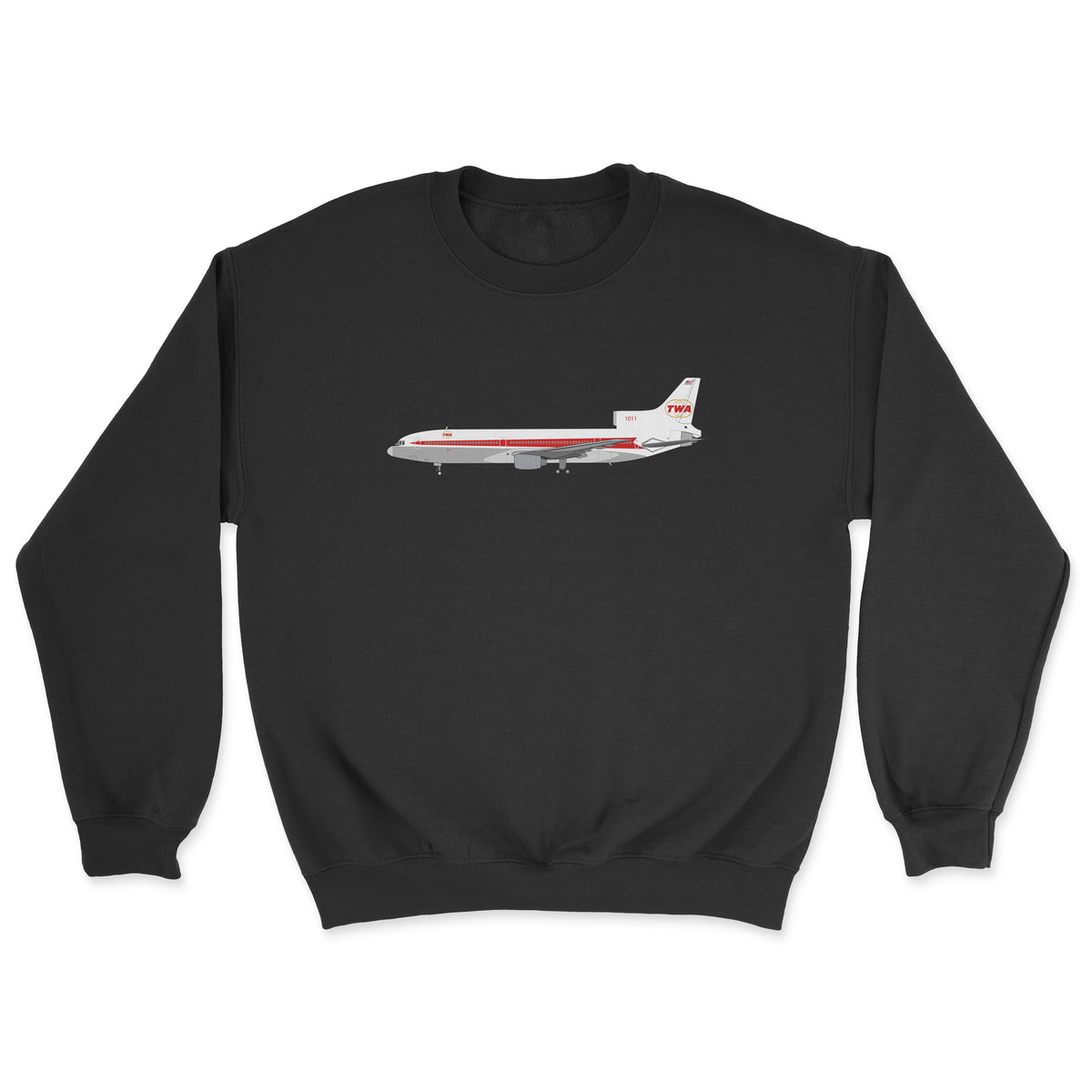 TWA Lockheed L-1011 TriStar Unisex Sweatshirt - Black