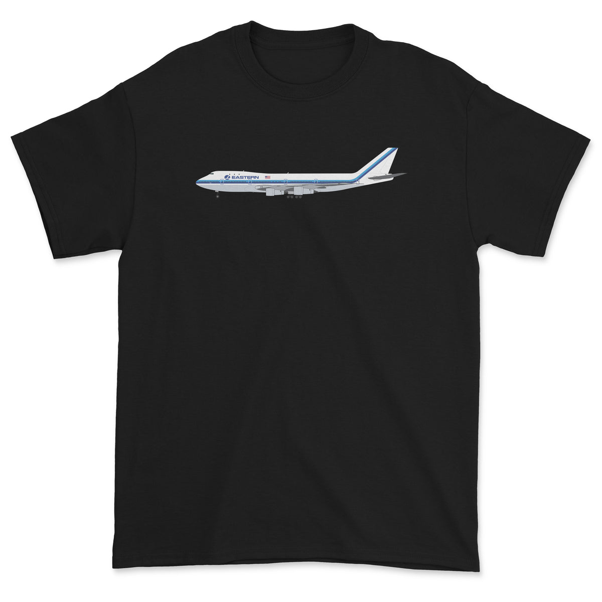 Eastern Airlines Boeing 747 Unisex T-Shirt - Black
