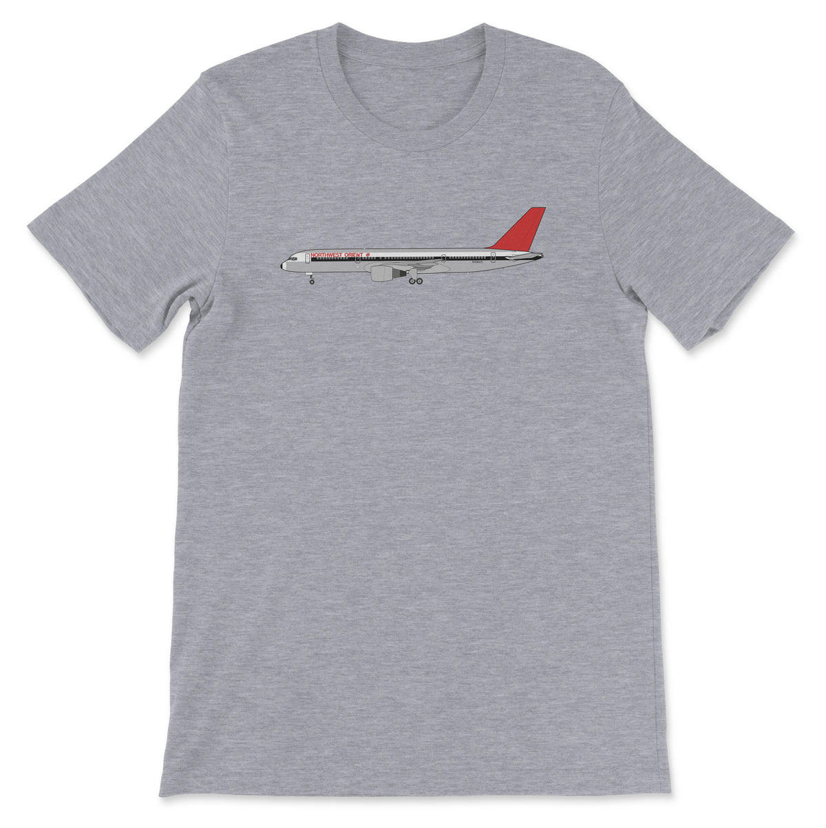 Northwest Orient Airlines Boeing 757 Unisex T-Shirt - Athletic Heather