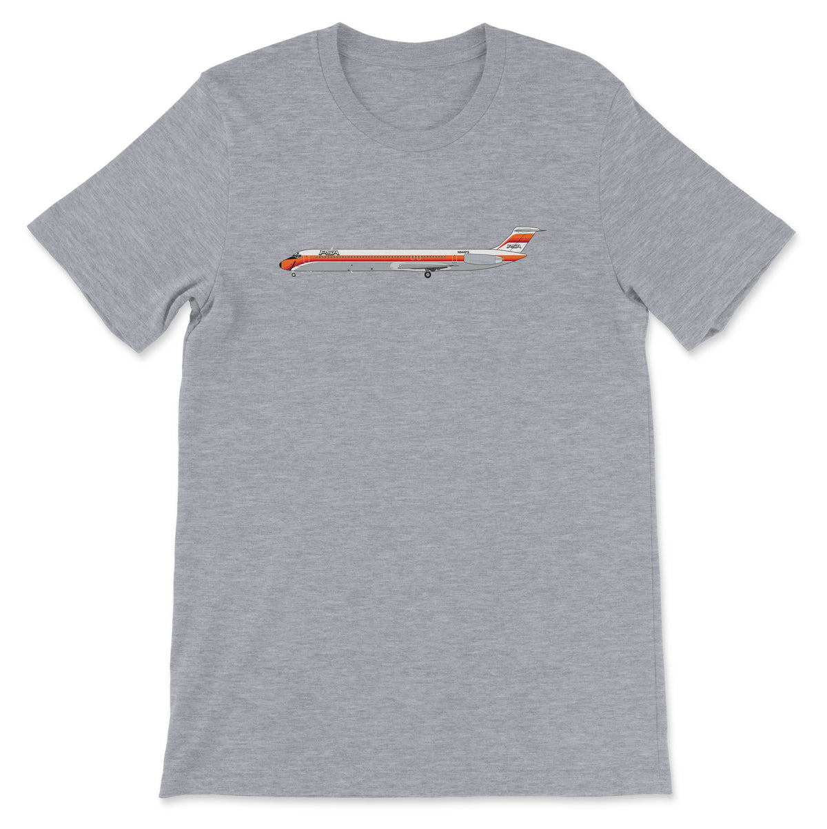 PSA McDonnell Douglas MD-80 Unisex T-Shirt - Athletic Heather