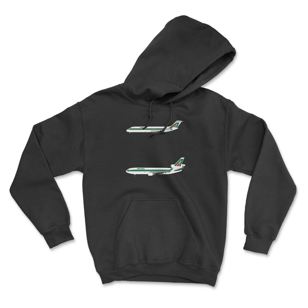 Alitalia DC-9, DC-10 Unisex Hoodie - Black