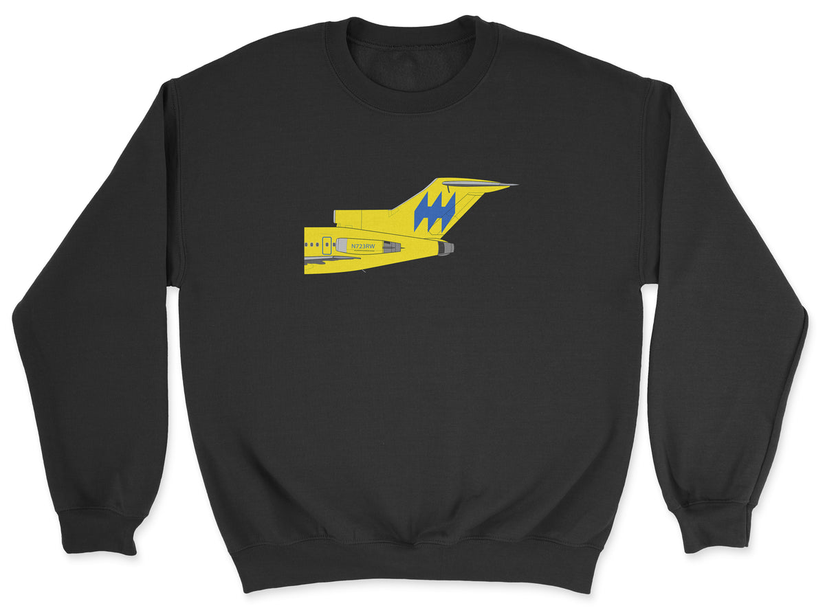 Hughes Airwest Boeing 727 Tail Section Unisex Sweatshirt - Black