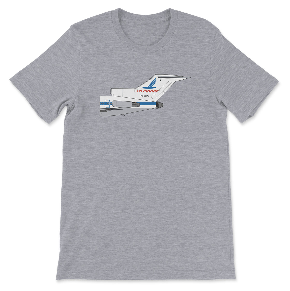 Piedmont Airlines Boeing 727 Tail Section Unisex T-Shirt - Athletic Heather