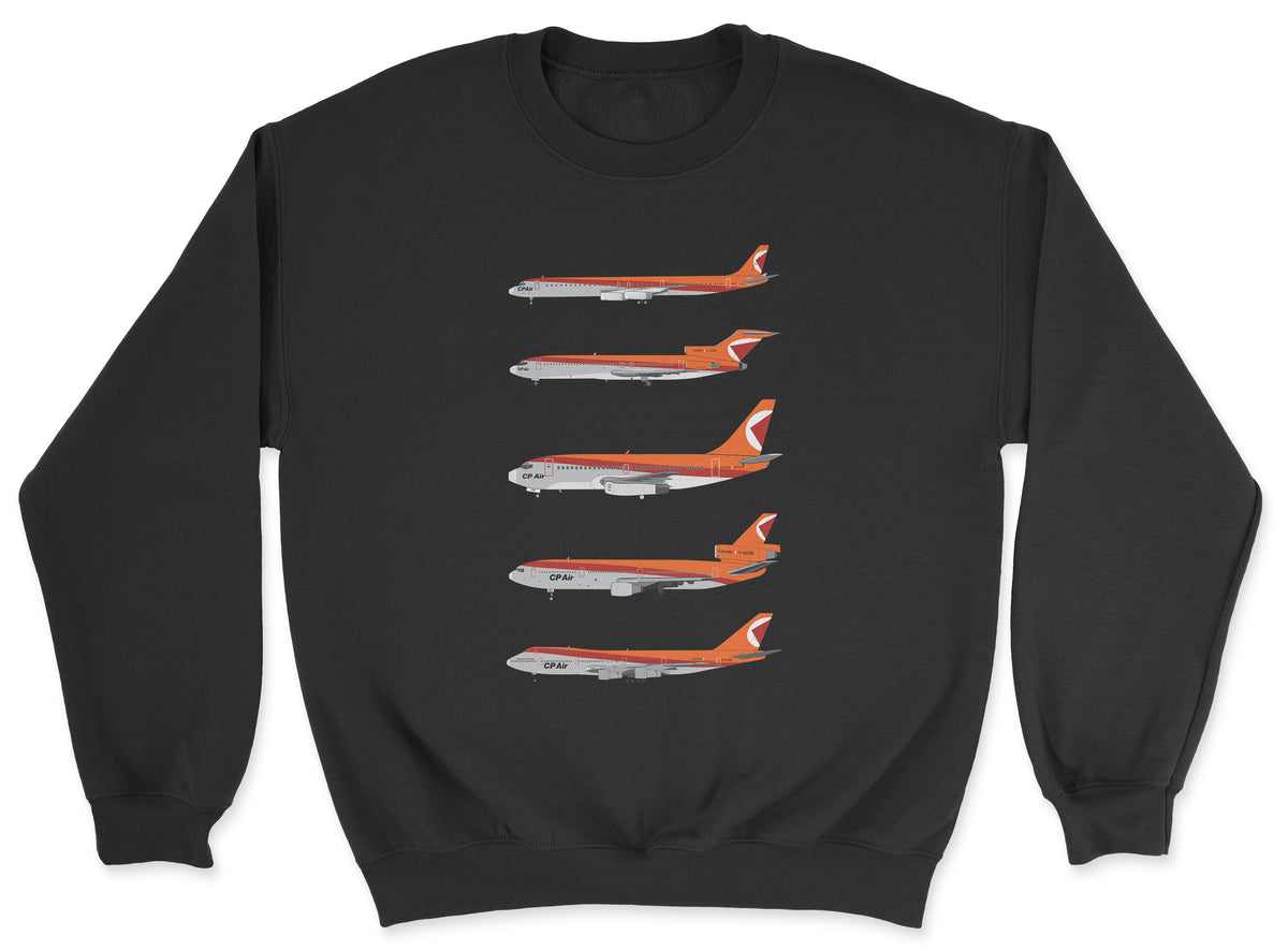 CP Air DC-8, B727, B737, DC-10, B747 Unisex Sweatshirt - Black