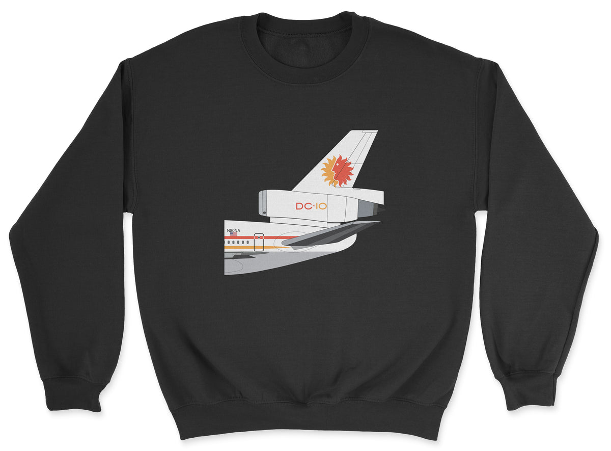 National Airlines Mcdonnell Douglas DC-10 Tail Section Unisex Sweatshirt - Black