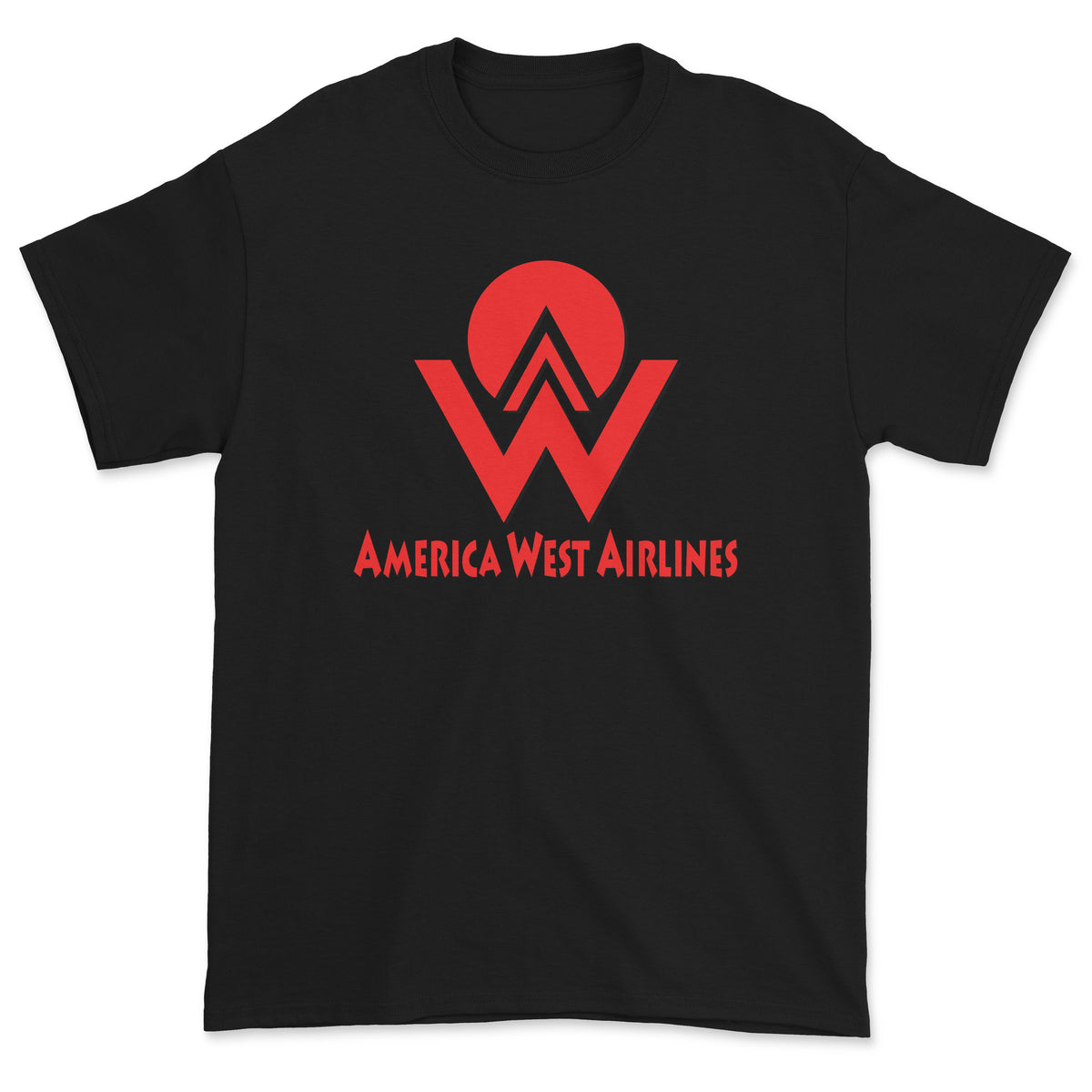 America West Airlines Unisex T-Shirt - Black