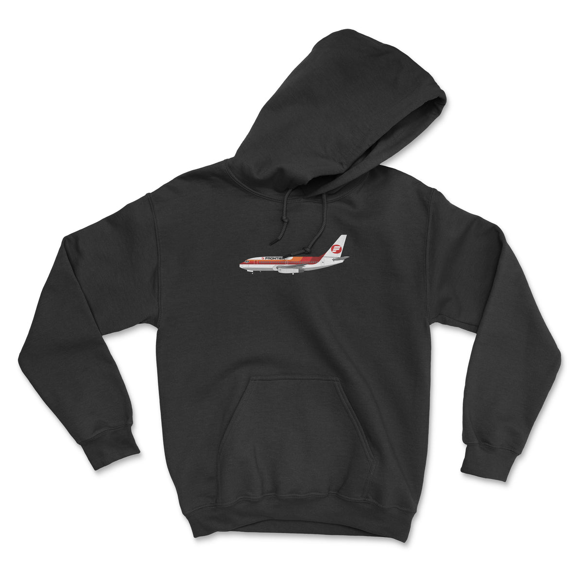 Frontier Airlines Boeing 737-200 Unisex Hoodie - Black
