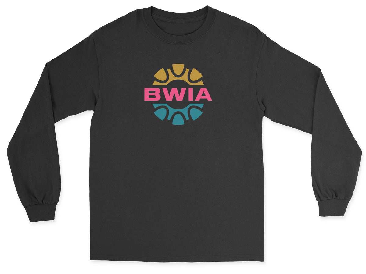 BWIA West Indies Airways Unisex Long Sleeve T-Shirt - Black