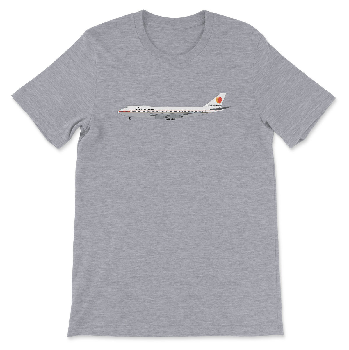 National Airlines Boeing 747 Unisex T-Shirt - Athletic Heather