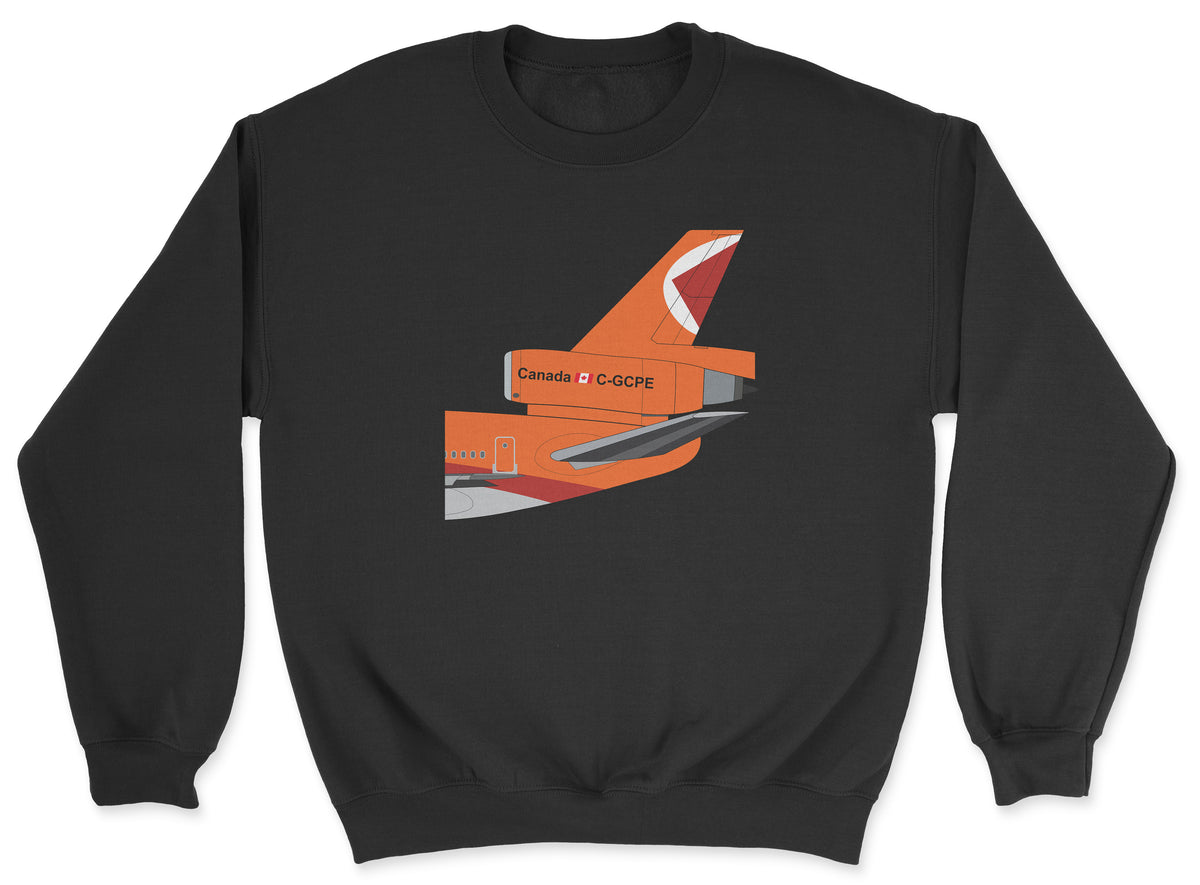 CP Air McDonnell Douglas DC-10 Tail Section Unisex Sweatshirt - Black