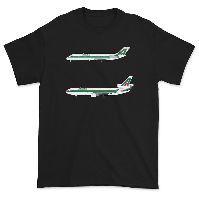 Alitalia DC-9, DC-10 Unisex T-Shirt - Black
