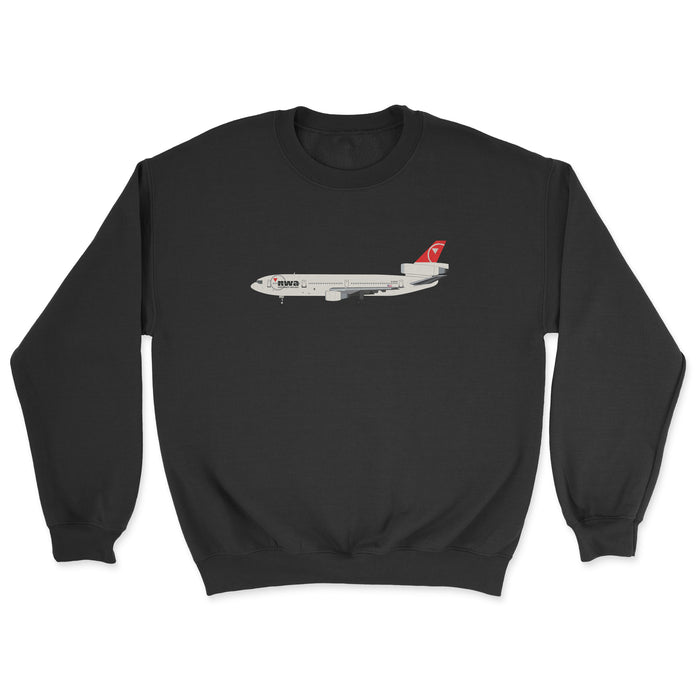 Northwest Airlines Mcdonnell Douglas DC-10 Unisex Sweatshirt - Black