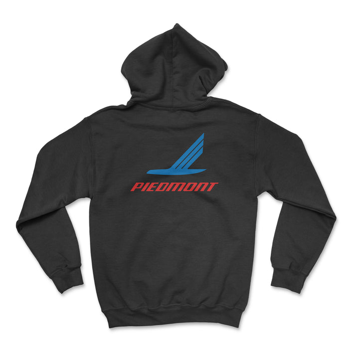 Piedmont Airlines Unisex Hoodie Printed On The Back - Black