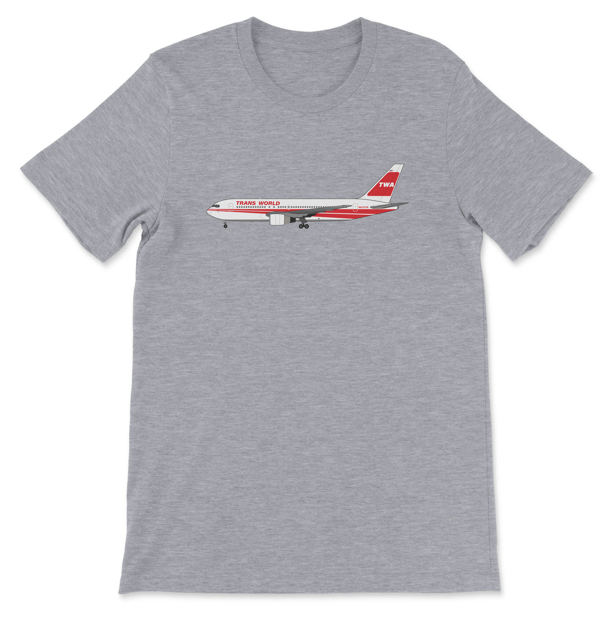 TWA Boeing 767 Unisex T-Shirt - Athletic Heather
