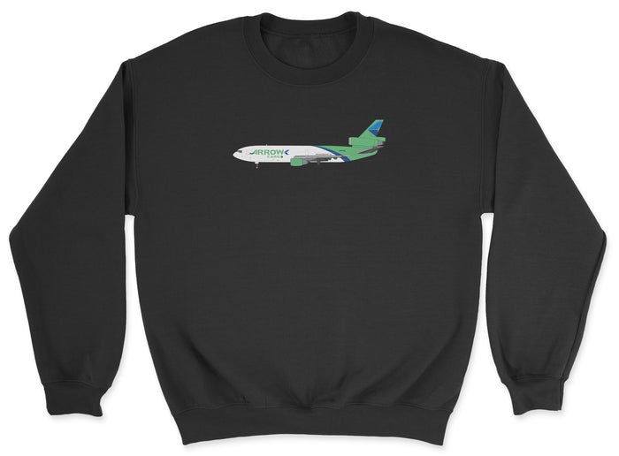 Arrow Cargo McDonnell Douglas DC-10 Unisex Sweatshirt - Black