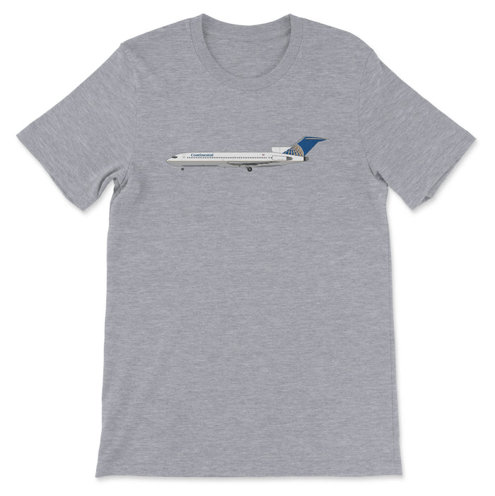 Continental Airlines Boeing 727 Unisex T-Shirt - Athletic Heather