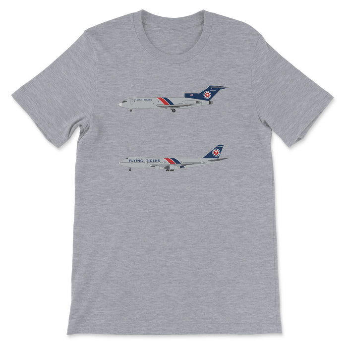 Flying Tigers B727, B747 Unisex T-Shirt - Athletic Heather