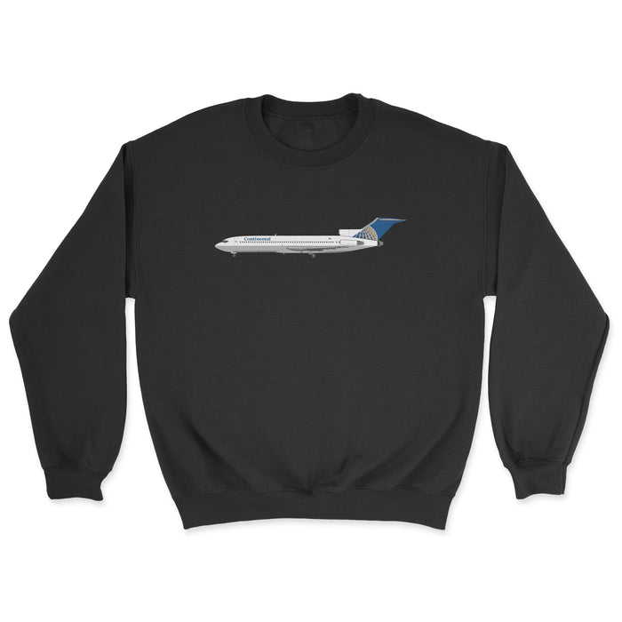 Continental Airlines Boeing 727 Unisex Sweatshirt - Black
