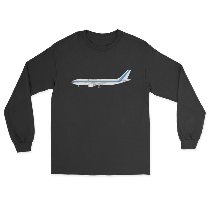 Eastern Airlines Airbus A300 Unisex Long Sleeve T-Shirt - Black