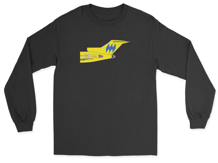 Hughes Airwest Boeing 727 Tail Section Unisex Long Sleeve T-Shirt - Black