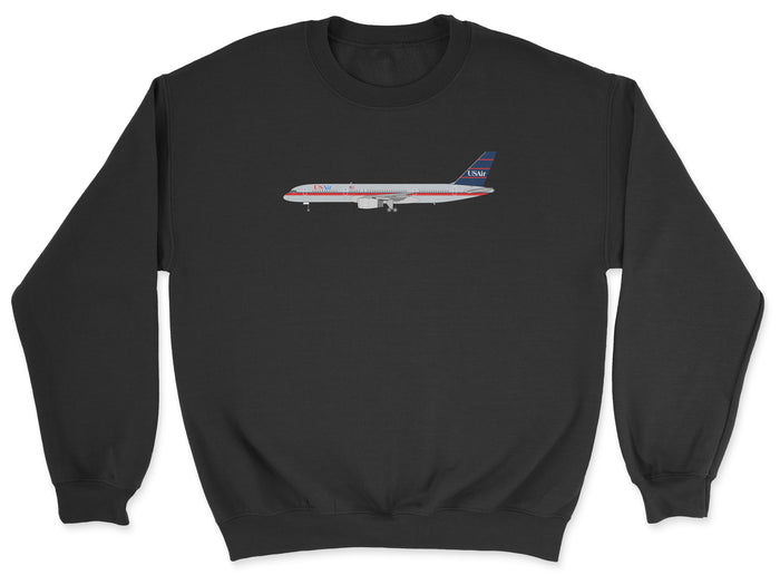 USAir Boeing 757 Unisex Sweatshirt - Black