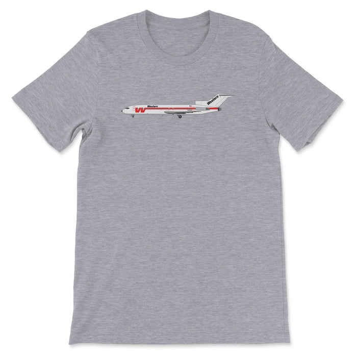 Western Airlines Boeing 727 Unisex T-Shirt - Athletic Heather