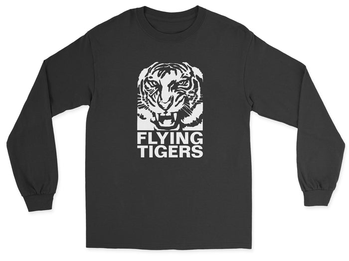 Flying Tigers Unisex Long Sleeve T-Shirt - Black