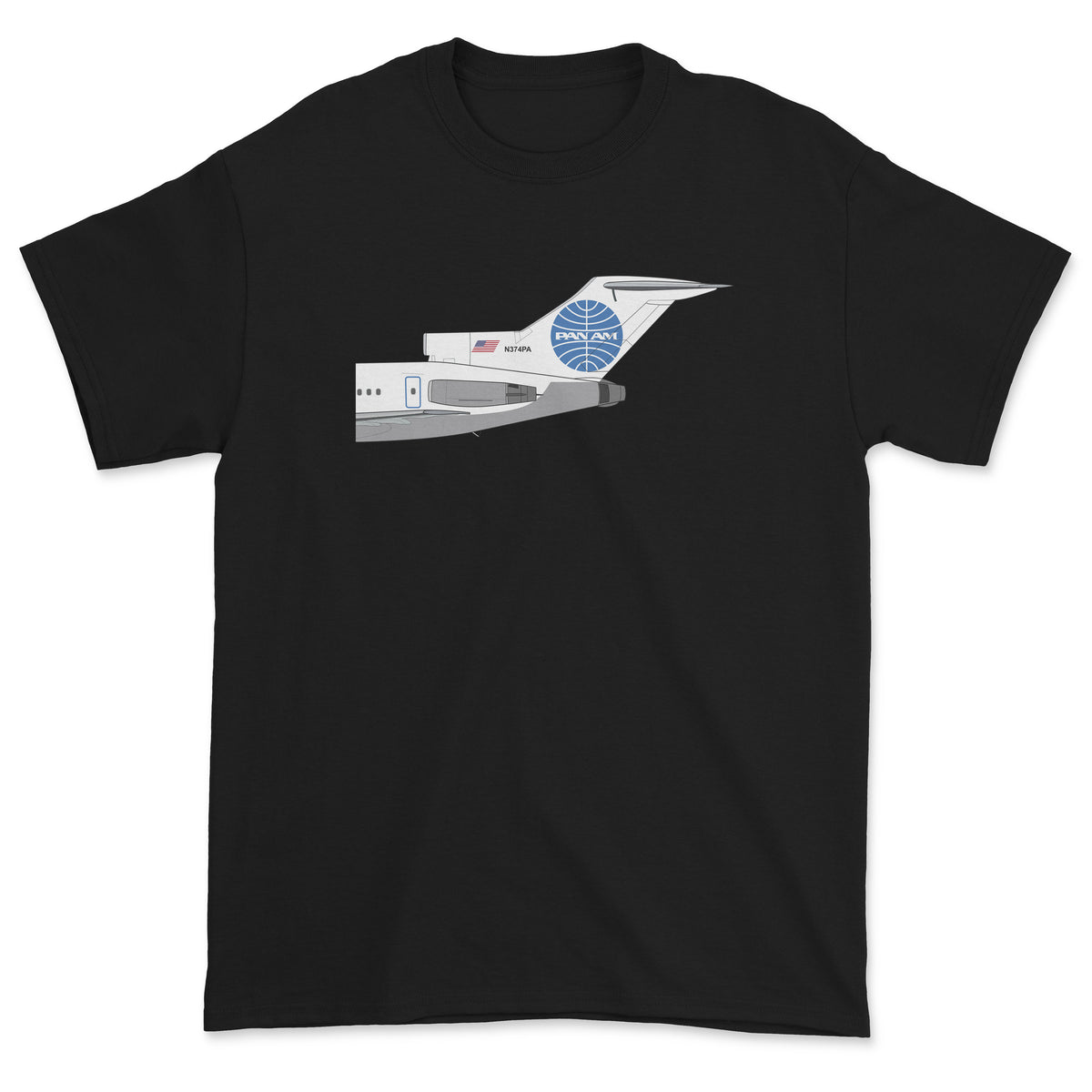 Pan Am Boeing 727 Tail Section Unisex T-Shirt - Black