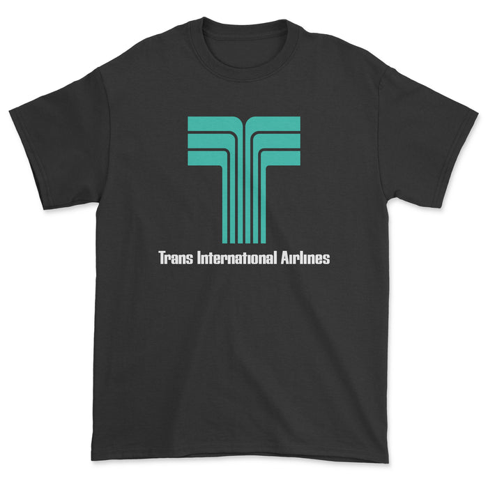 Trans International Airlines TIA Unisex T-Shirt - Black