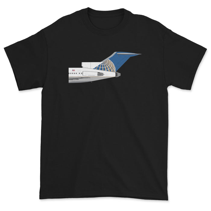 Continental Airlines Boeing 727 Tail Section Unisex T-Shirt - Black