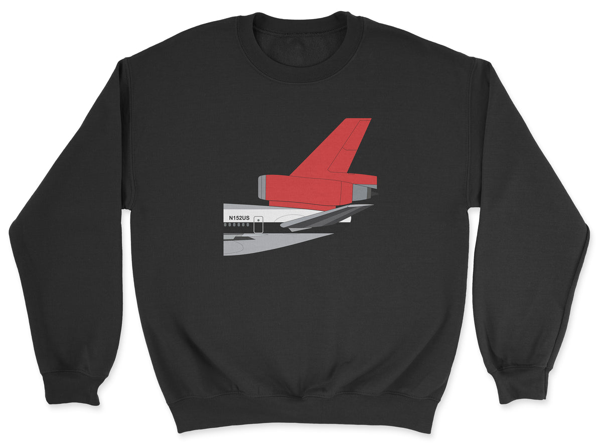 Northwest Orient Airlines McDonnell Douglas DC-10 Tail Section Unisex Sweatshirt - Black