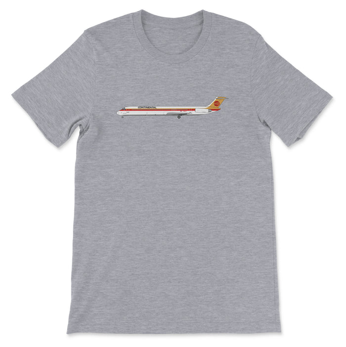 Continental Airlines Mcdonnell Douglas MD-80 Unisex T-Shirt - Athletic Heather