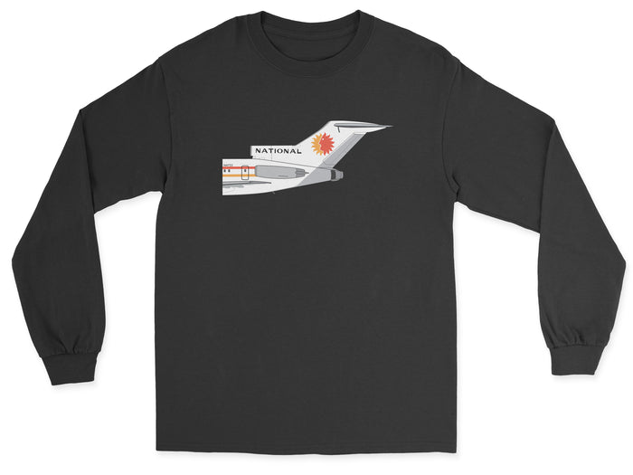 National Airlines Boeing 727 Tail Section Unisex Long Sleeve T-Shirt - Black