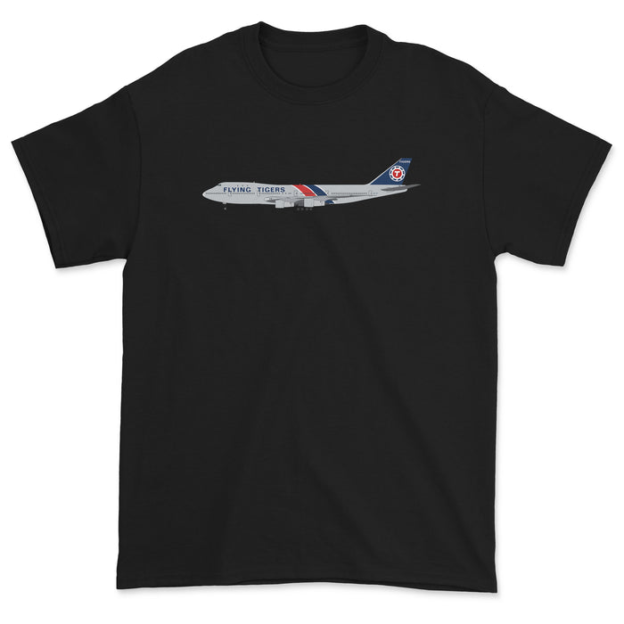 Flying Tigers Boeing 747 Unisex T-Shirt - Black