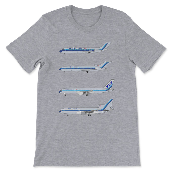 Eastern Airlines DC-9, B727, B757, L-1011 Unisex T-Shirt - Athletic Heather