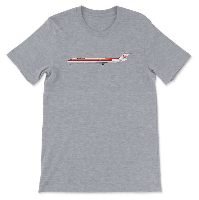 Frontier Airlines McDonnell Douglas MD-80 Unisex T-Shirt - Athletic Heather