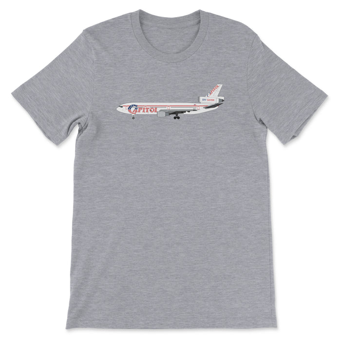 Capitol Air McDonnell Douglas DC-10 Unisex T-Shirt - Athletic Heather