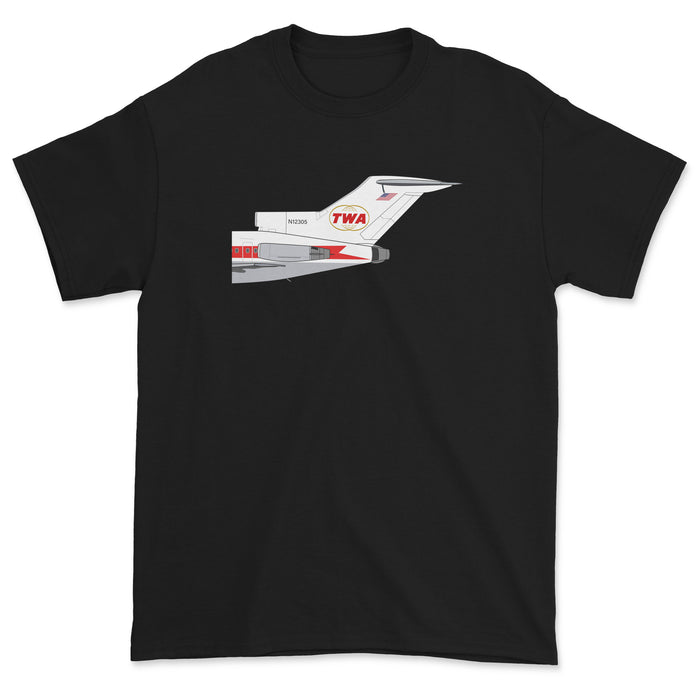 TWA Boeing 727 Tail Section Unisex T-Shirt - Black